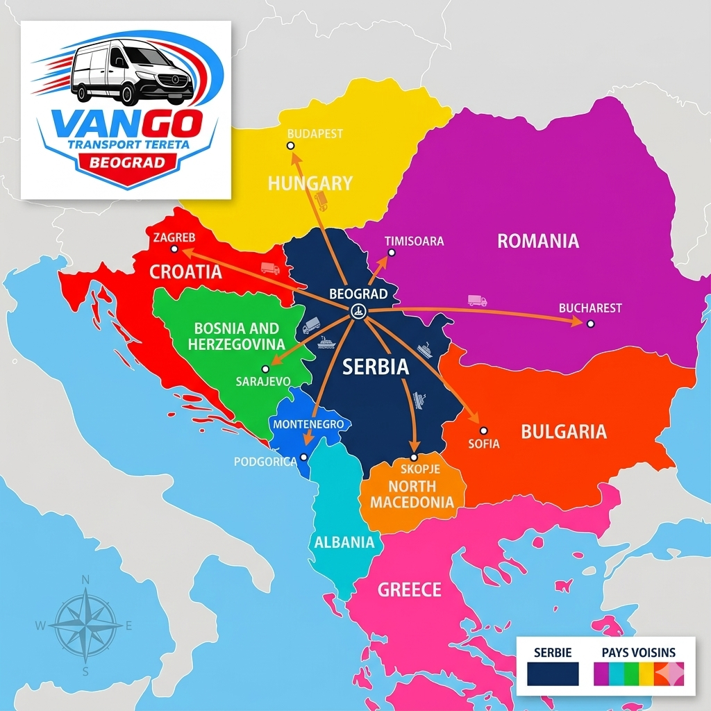 O NAMA 9 Mapa plana koja prikazuje buduće širenje aktivnosti kompanije Vango d.o.o širom Evropu